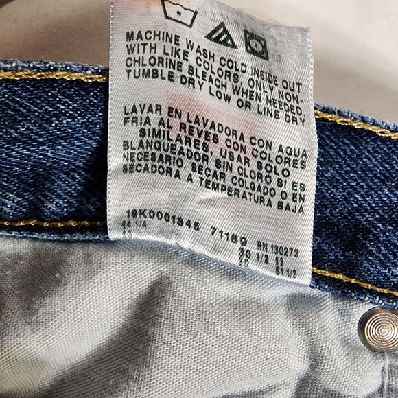 Wrangler Mens Jeans Sz 40X29 5 Star Premium Denim Regular Fit Straight Dark Wash - Picture 9 of 9